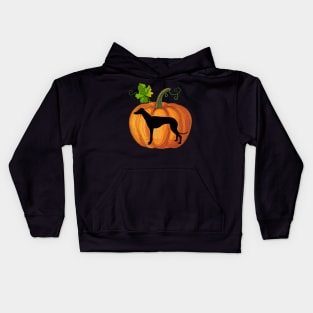 Greyhound in pumpkin Kids Hoodie